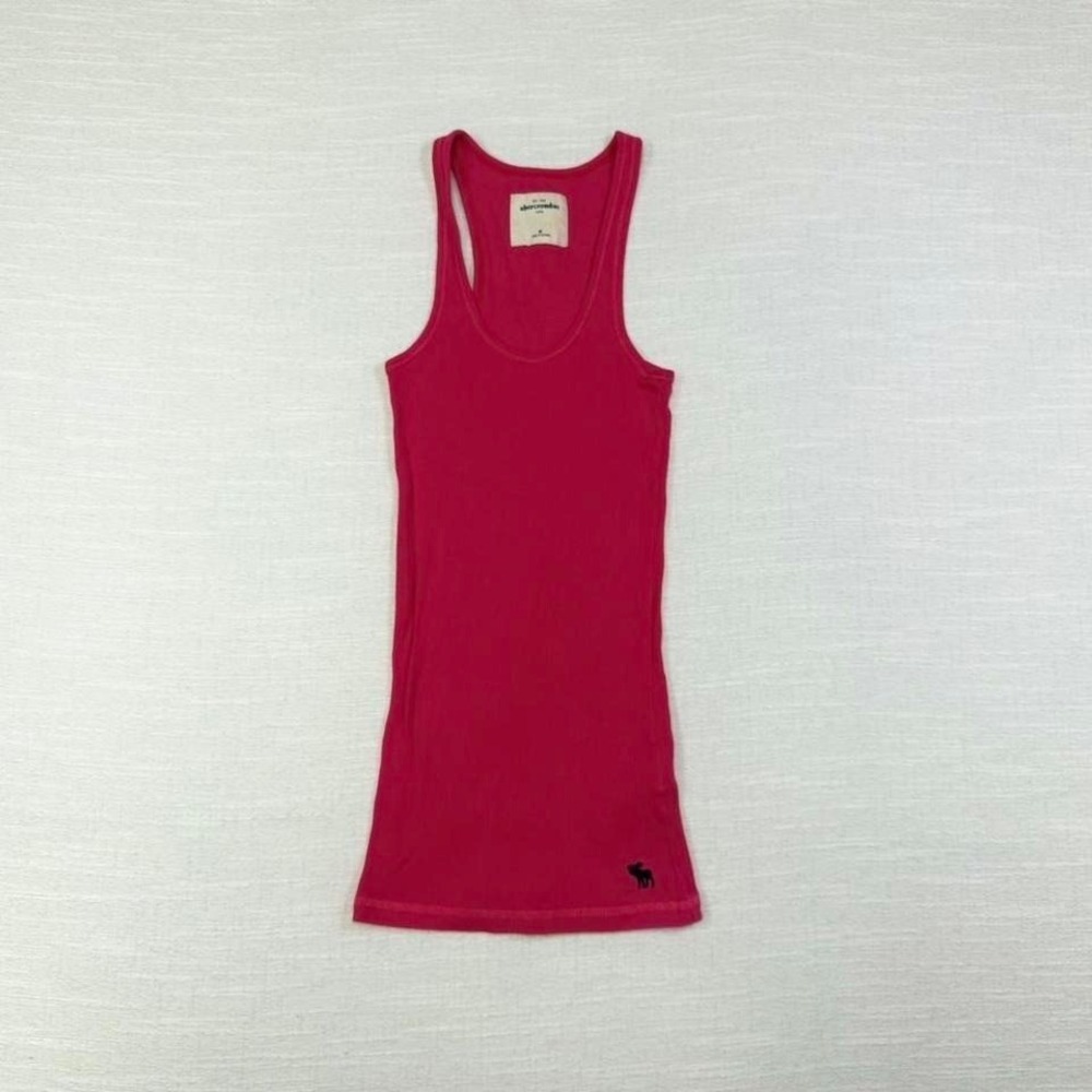 Y2K Abercrombie Kids Pink‎ Ribbed Tank Top Mall girl M 2000s Abercrombie